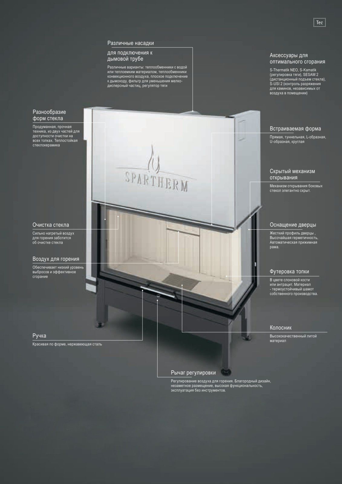 Стальная каминная топка Spartherm Varia Sh