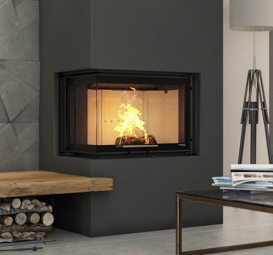 Каминная топка DEFRO HOME INTRA SM BL G (ЧЕРНЫЙ ШАМОТ)