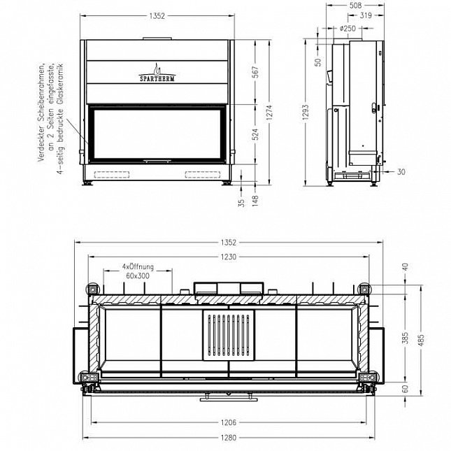 Камінна топка Spartherm Varia B-120h-4S