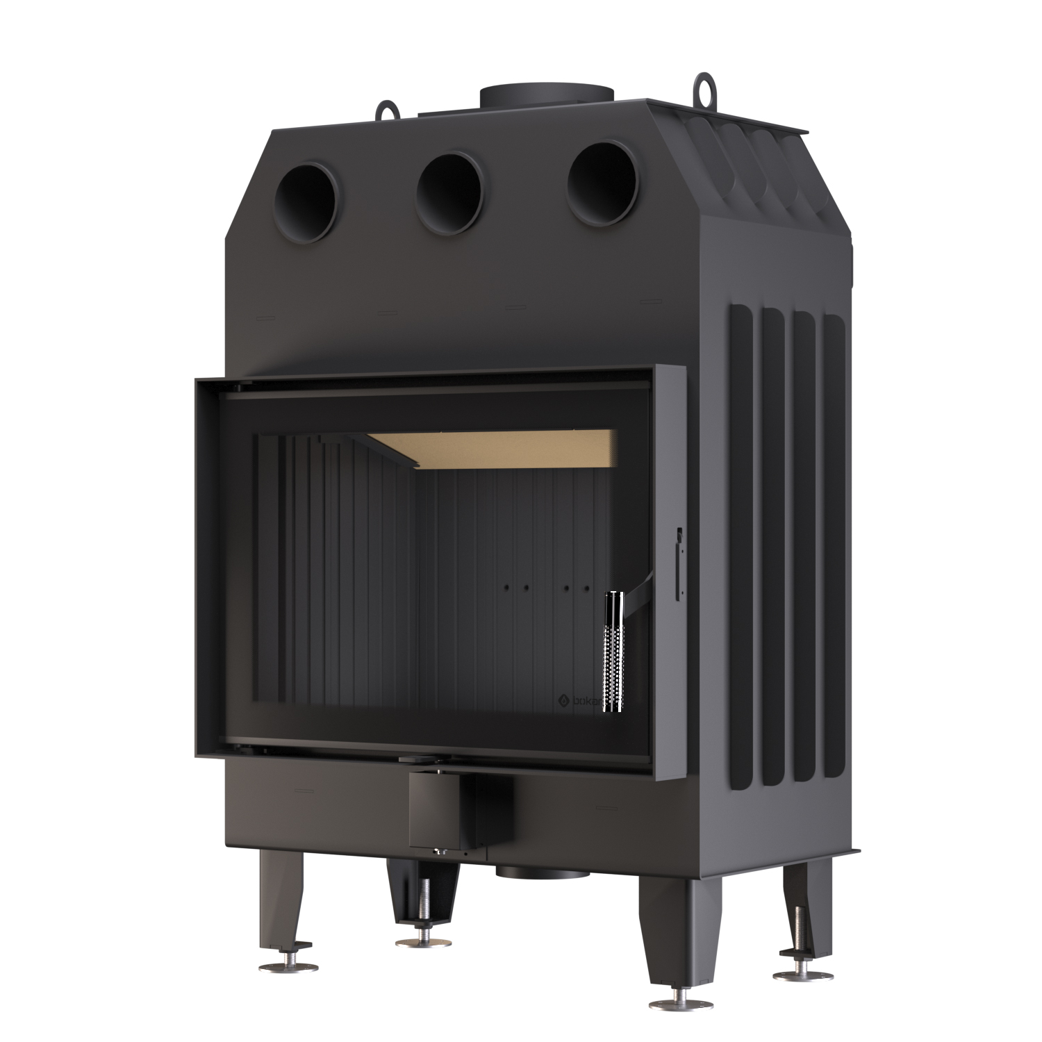 Камінна топка BOKAR 7050 (15.2 kW ) black ceramatex