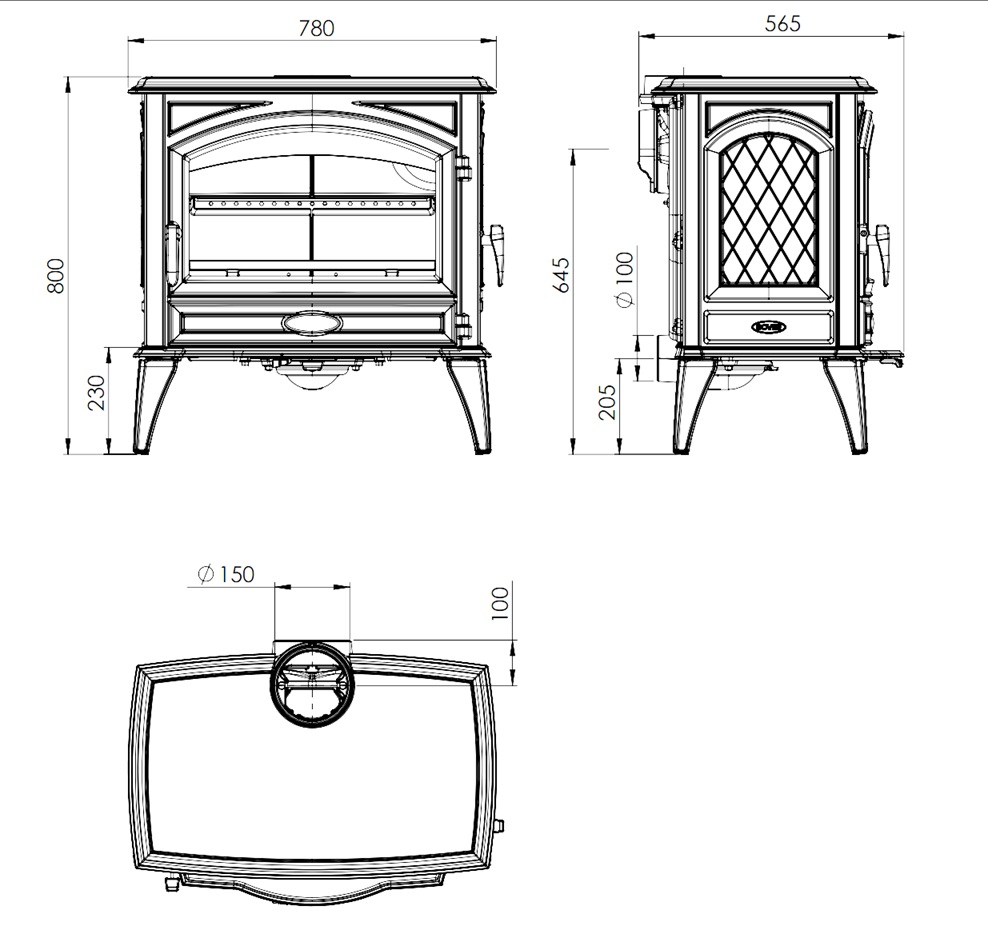 Печь Dovre 760 WD