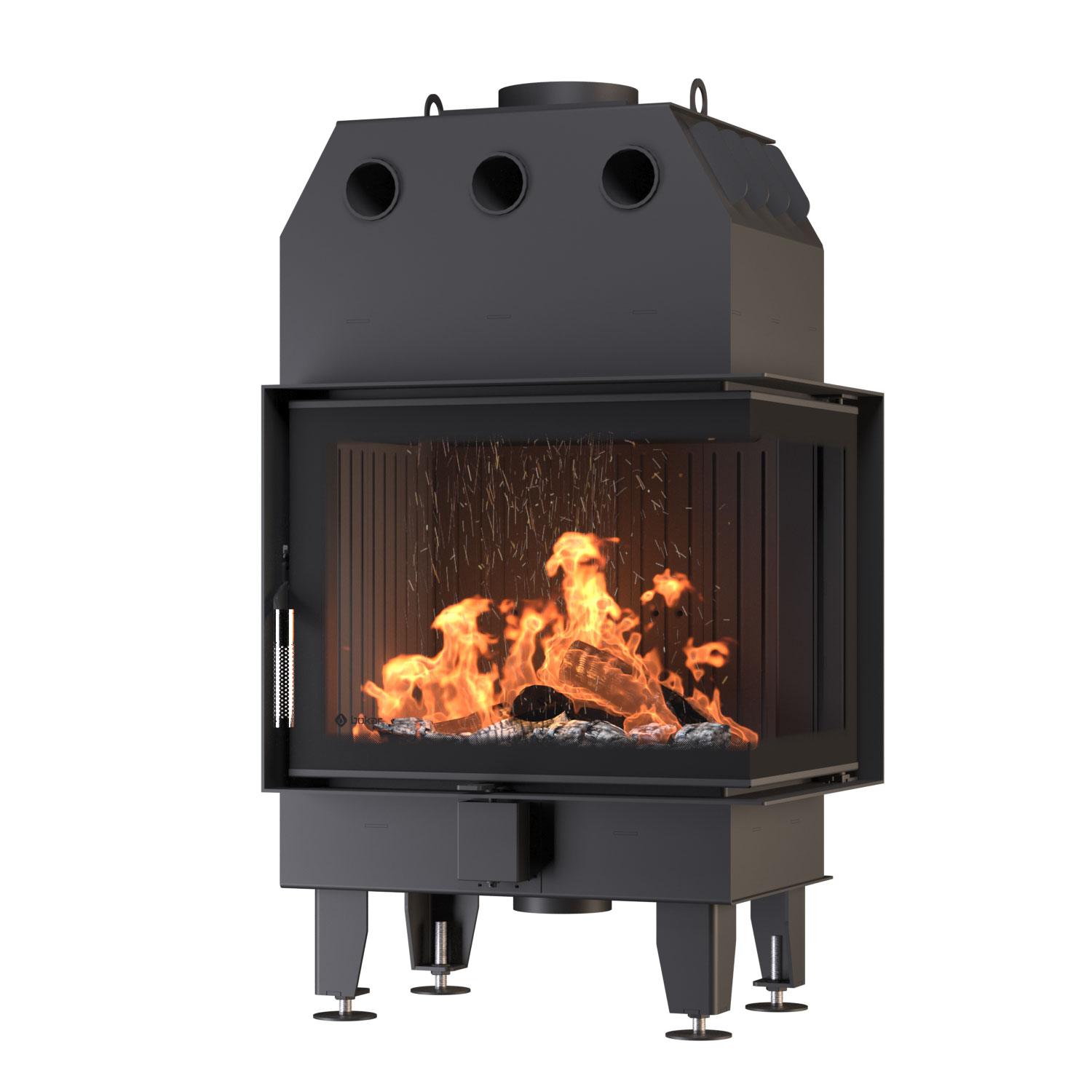 Камінна топка BOKAR 655047 R (14,5 kW ) black ceramatex