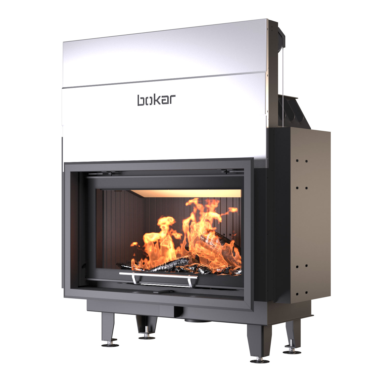 Каминная топка BOKAR 9050G (19,1 kW ) black ceramatex