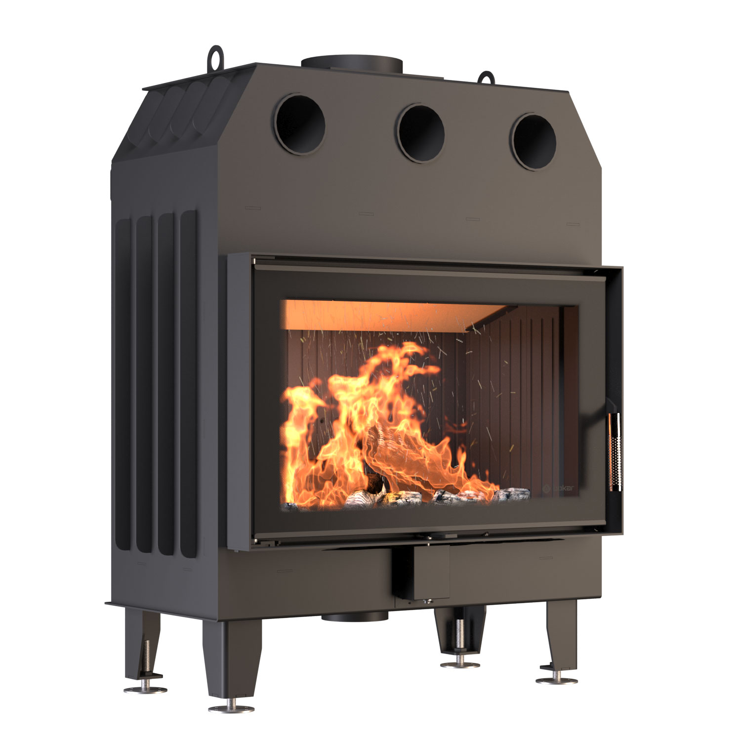 Камінна топка BOKAR 9050 (19,1 kW) black ceramatex