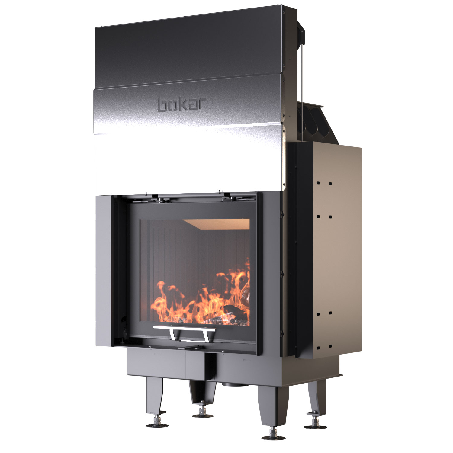 Каминная топка BOKAR 6050G (14,4 kW ) black ceramatex