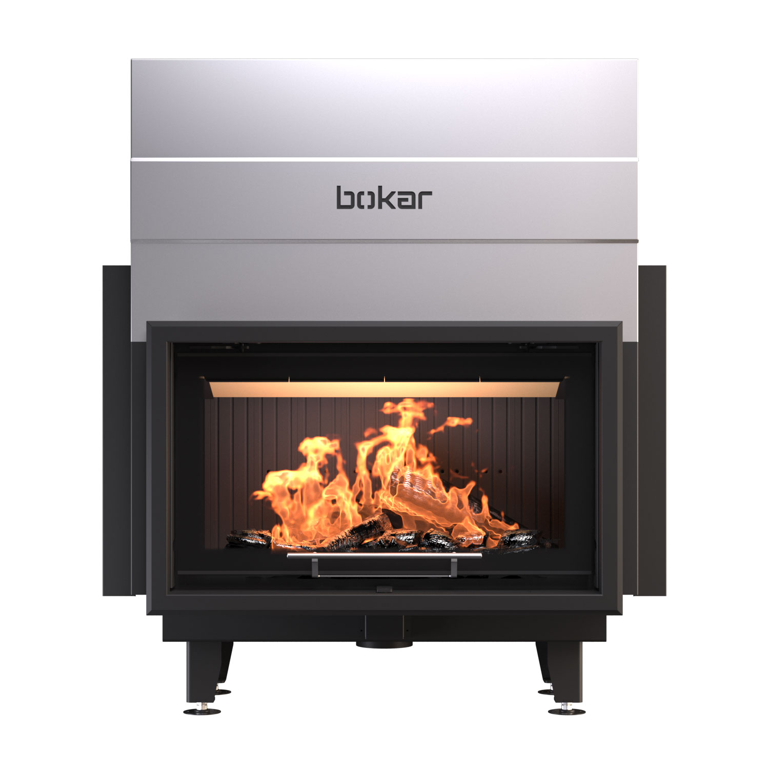 Каминная топка BOKAR 9050G (19,1 kW ) black ceramatex
