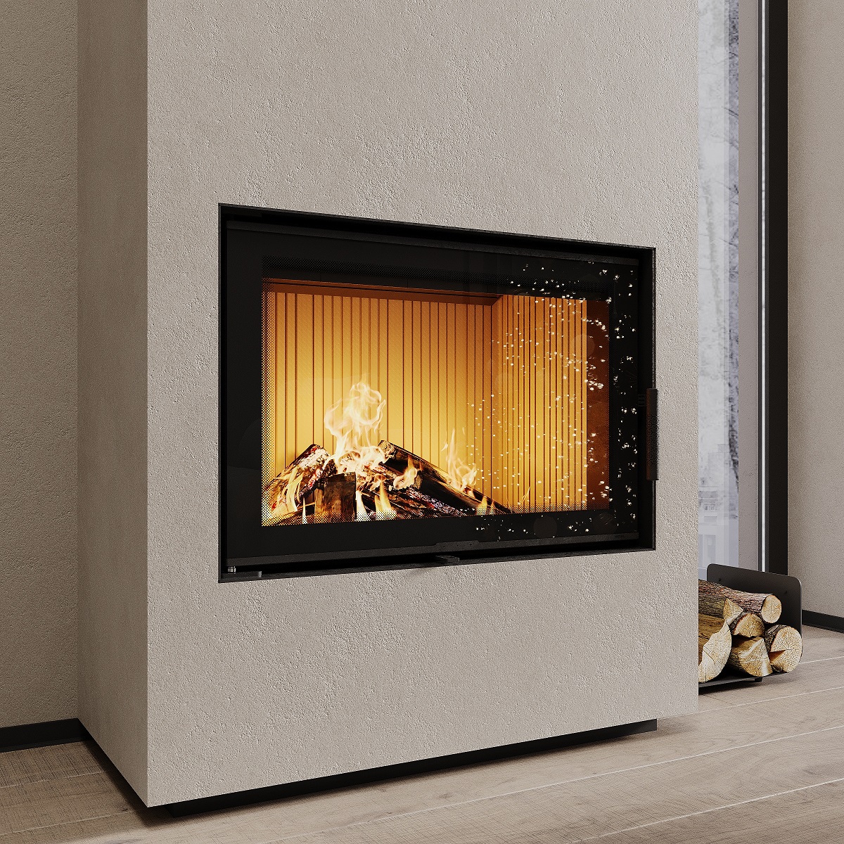 Камінна топка M-FIRE 80 пряма (17kW)