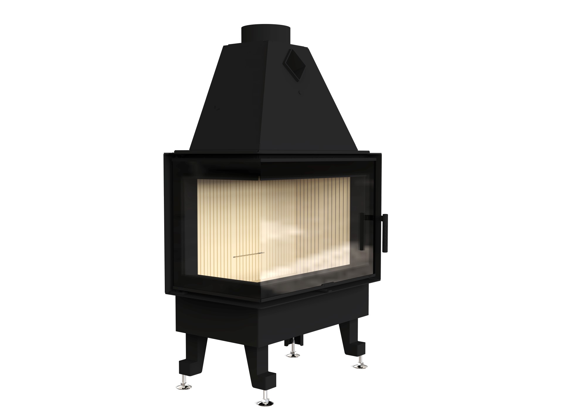 Каминная топка M-FIRE 70 (790/540) угловая левая (15kW)