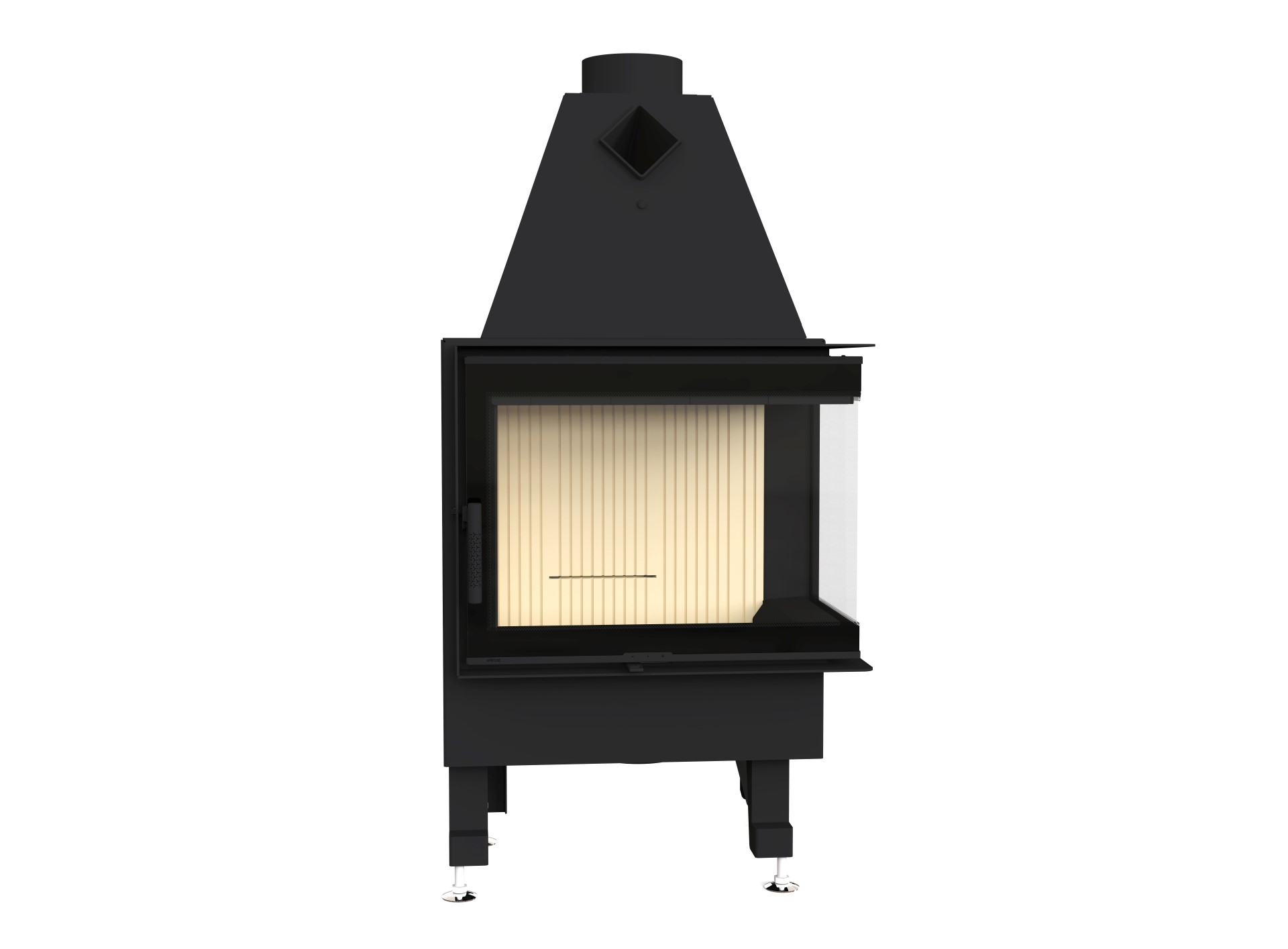 Каминная топка M-FIRE 60 (690/540) угловая правая (14kW)