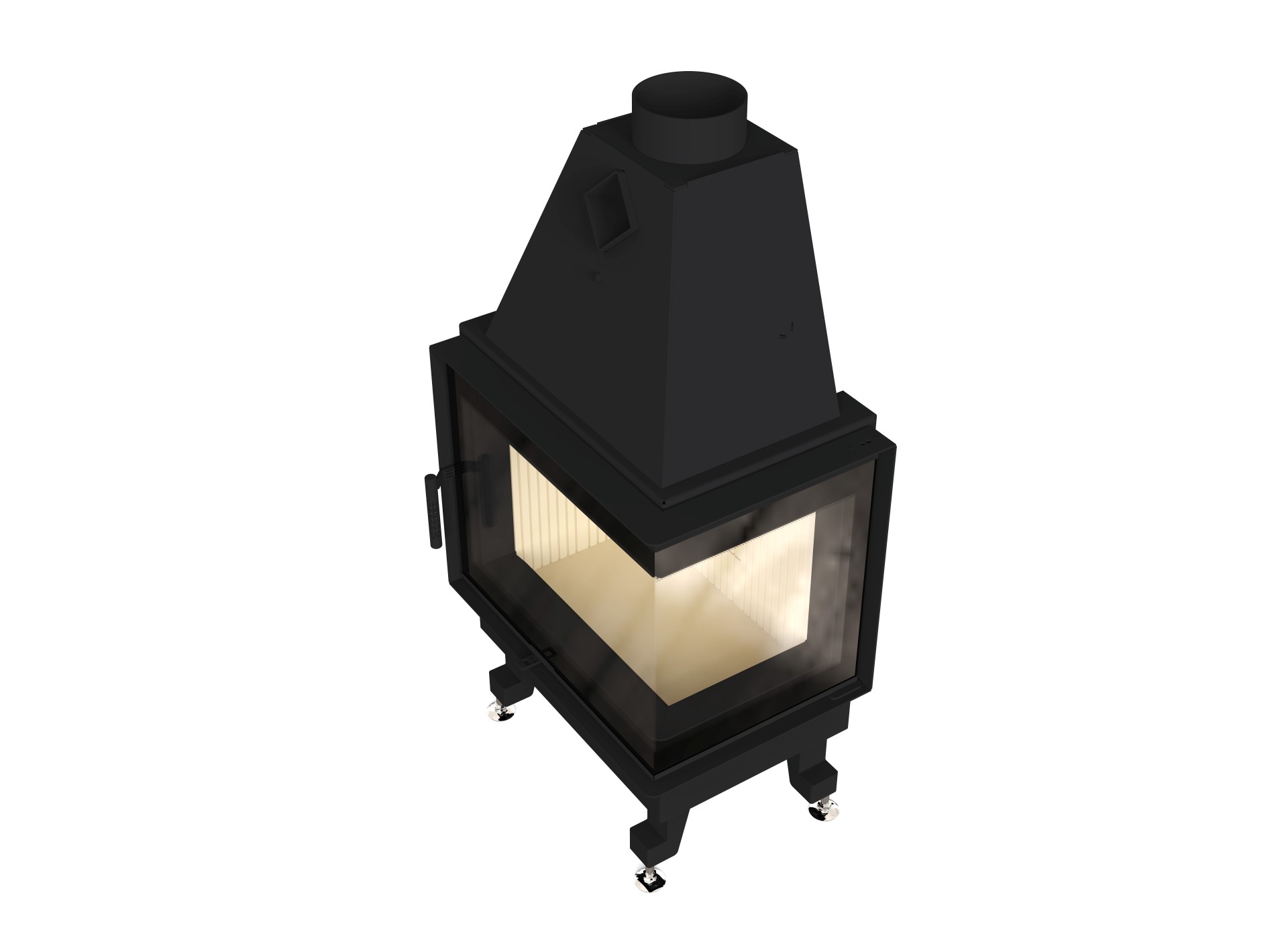 Каминная топка M-FIRE 60 (690/540) угловая правая (14kW)