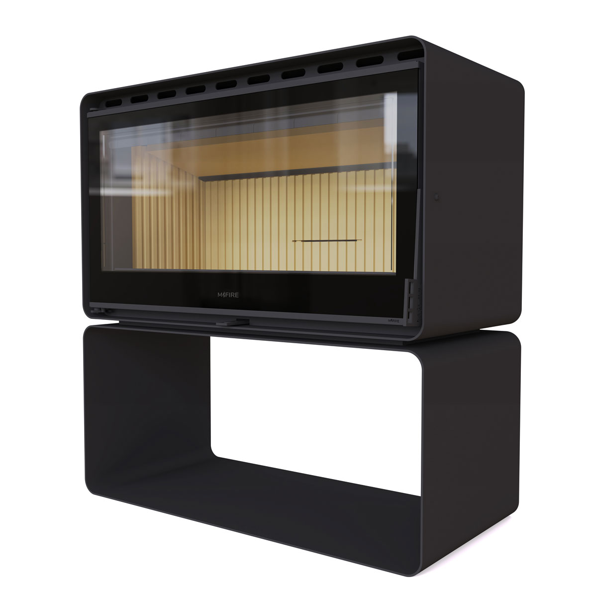 Піч сталева M-Fire Rodos з дровником (15kW)