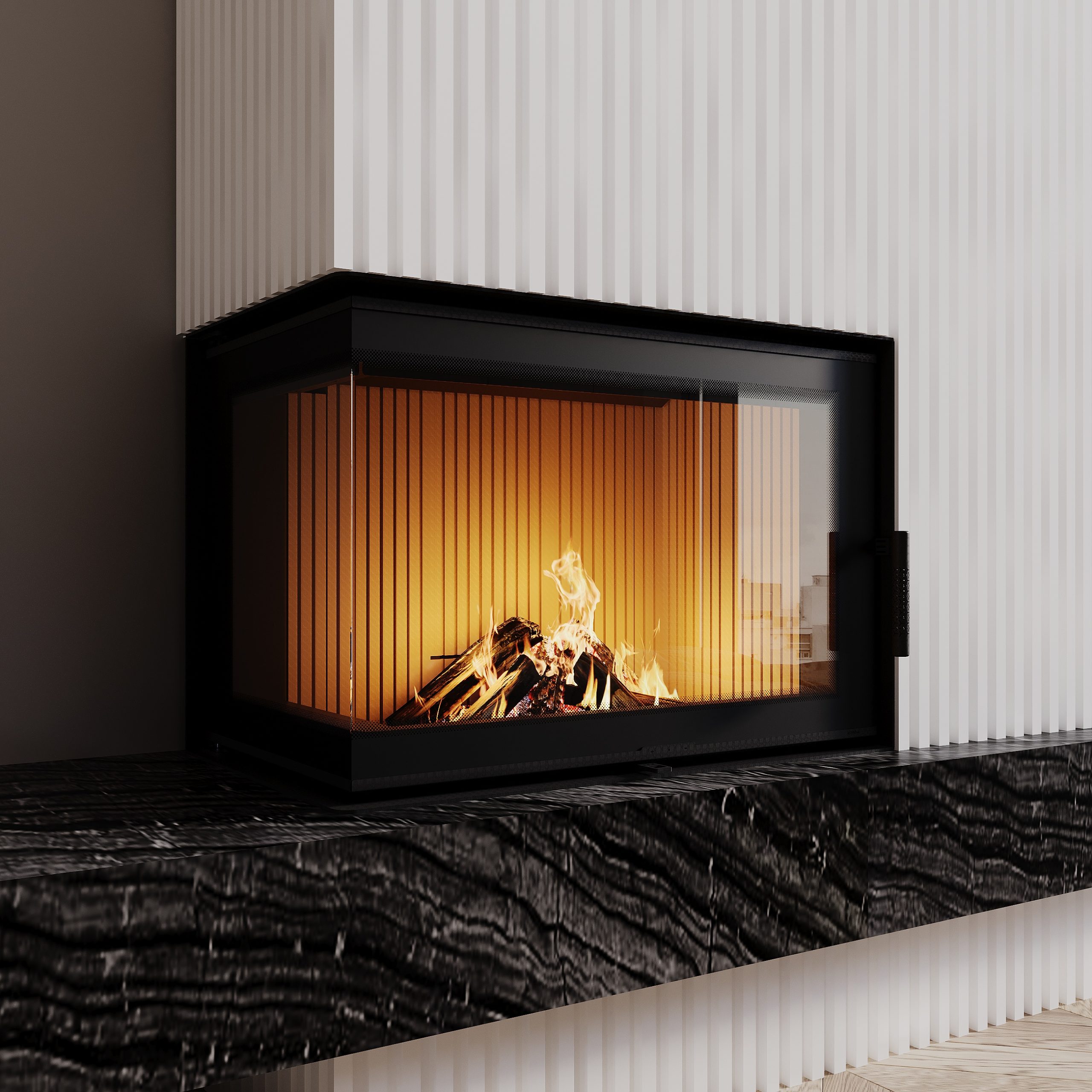 Каминная топка M-FIRE 70 (790/540) угловая левая (15kW)