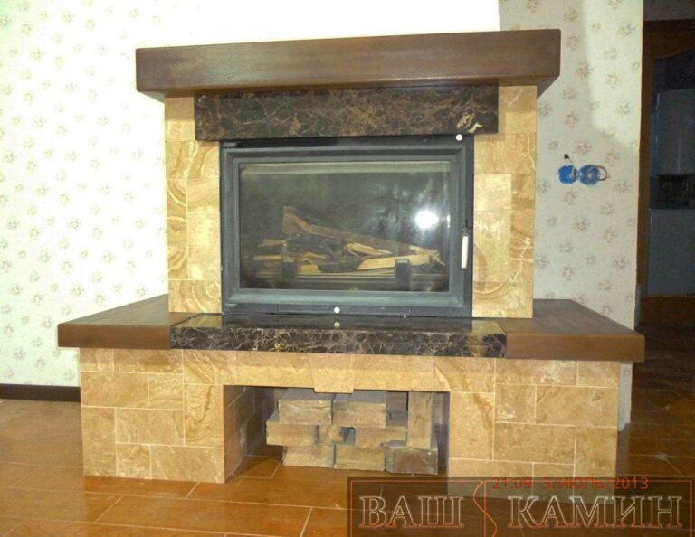 Камін французького типу (кантрі) — роботи «Ваш камін»