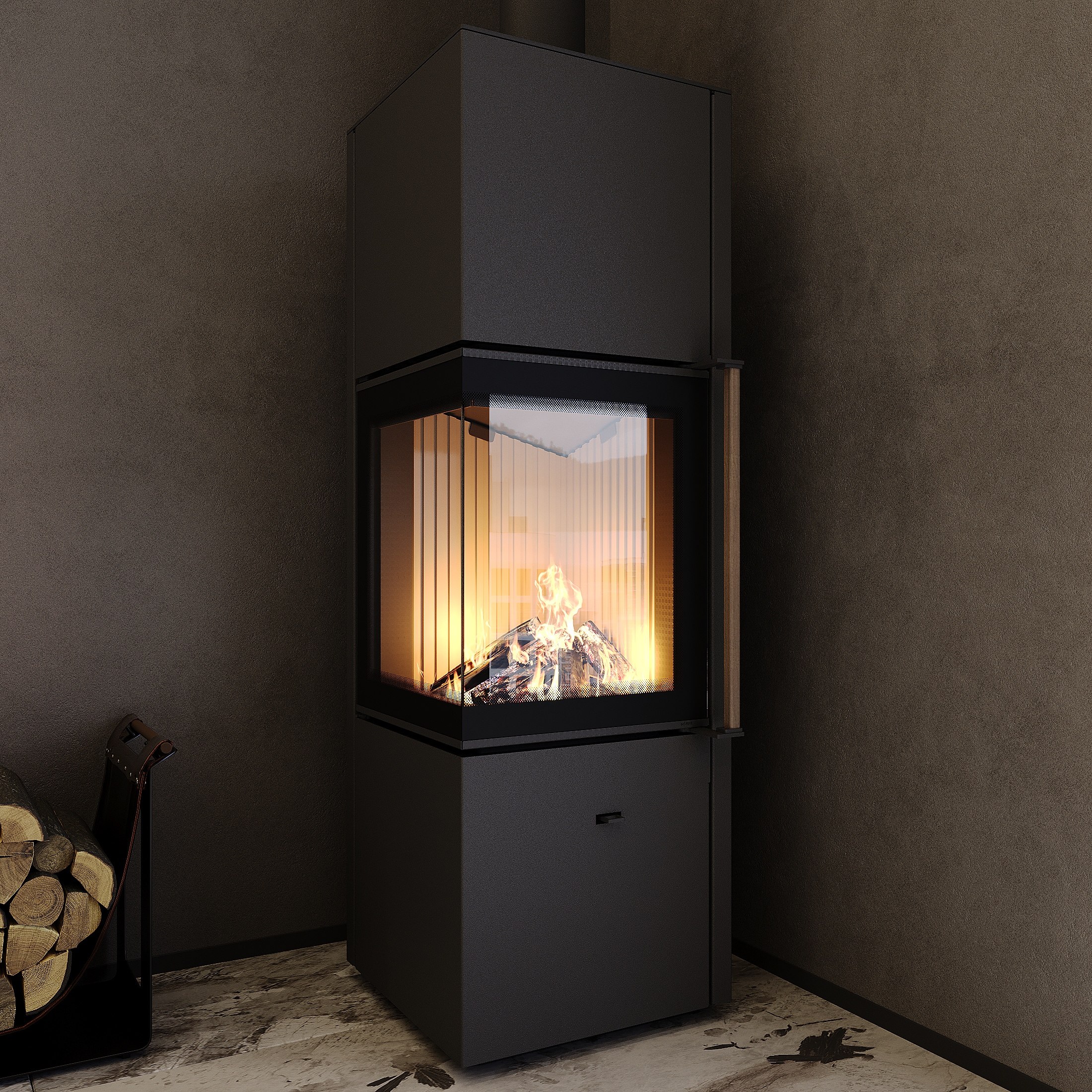 Піч сталева кутова M-Fire Corfu 9kW - Зображення 10